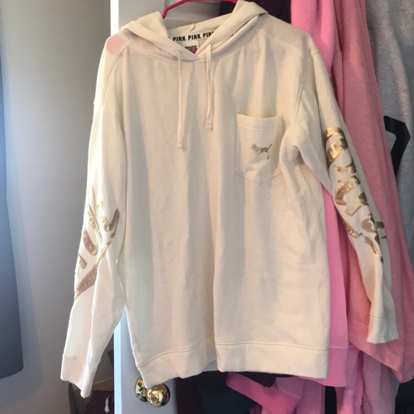 Gold Sparkle Letters Hoodie | Poshmark